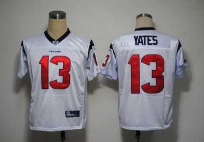 nfl jerseys houston texans 13 yates white