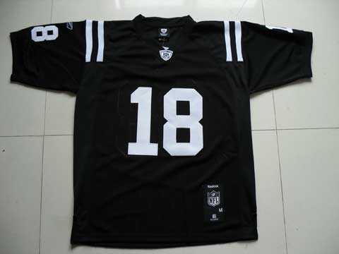 nfl jerseys indianapolis colts &18 colts p.manning black c patch jersey