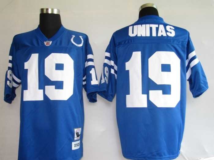 nfl jerseys indianapolis colts 19# unitas blue [mitchell and ness]