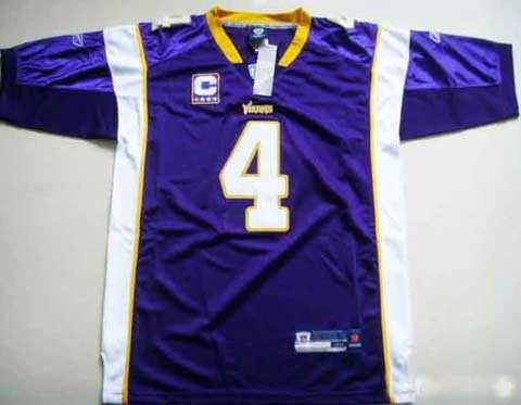 nfl jerseys minnesota vikings &4 brett favre team color purple c patch jerseys