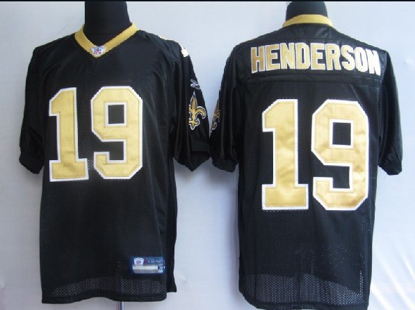 nfl jerseys new orleans saints 19# henderson black jerseys