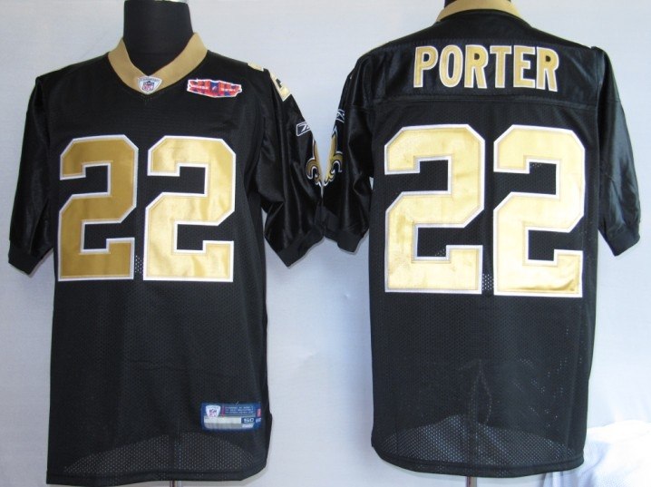 nfl jerseys new orleans saints 22# porter black[2010 superbowl]