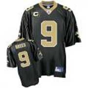 nfl jerseys new orleans saints 9& drew brees black c patch jerseys