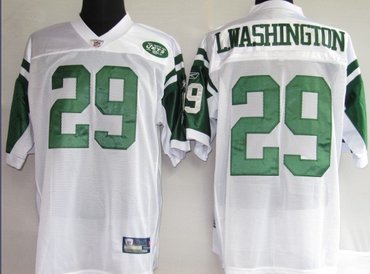 nfl jerseys new york jets 29# l.washington white