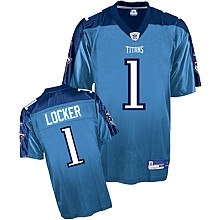 nfl jerseys tennessee titans 1# jake locker l.blue