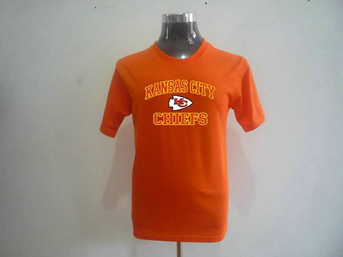 nfl kansas city chiefs big & tall heart & soul t-shirt orange