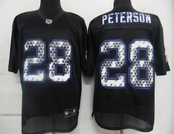 nfl minnesota vikings 28 adrian peterson black united sideline jerseys