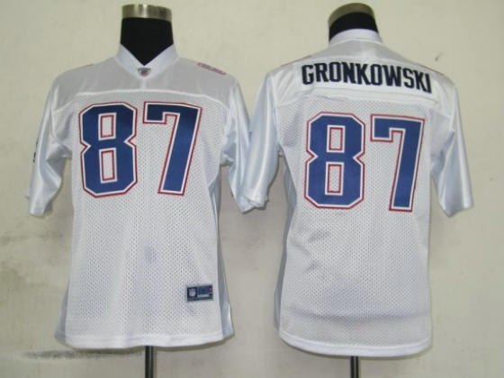 nfl new england patriots 87 gronkowski white women team color premier jersey