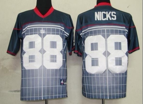 nfl new york giants #88 hakeem nicks blue[grey number]
