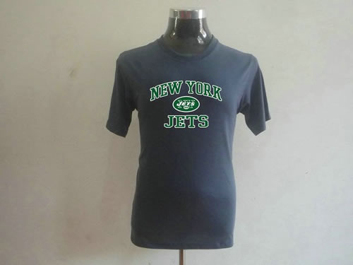 nfl new york jets big & tall heart & soul t-shirt grey