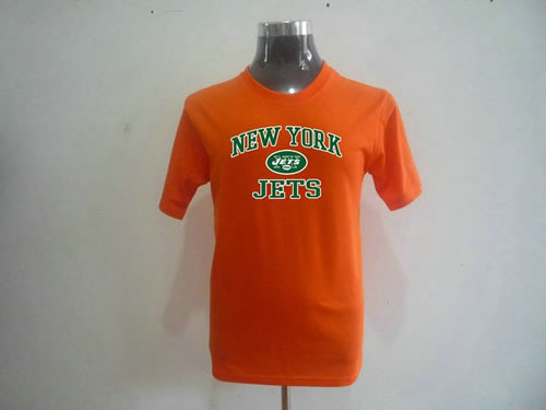 nfl new york jets big & tall heart & soul t-shirt orange