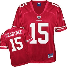 nfl san francisco 49ers 15# crabtree red women jerseys