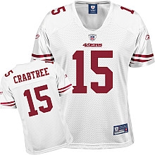 nfl san francisco 49ers 15# crabtree white women jerseys