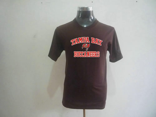 nfl tampa bay buccanee big & tall heart & soul t-shirt brown