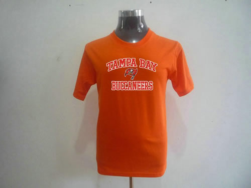 nfl tampa bay buccanee big & tall heart & soul t-shirt orange