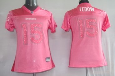 nfl women jerseys denver broncos 15# tebow pink[2010 new]