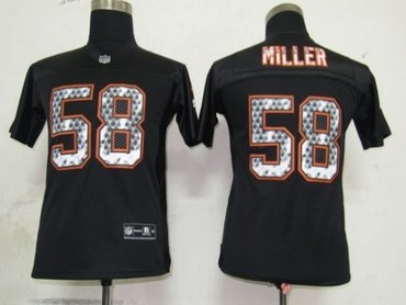 nfl youth denver broncos 58 miller black united sideline jerseys
