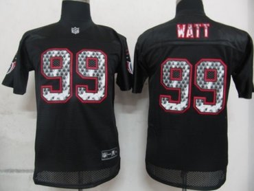 nfl youth jerseys houston texans 99 watt black united sideline jerseys