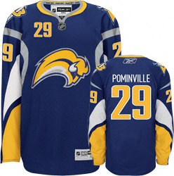nhl buffalo sabres #29 pominville blue jersey