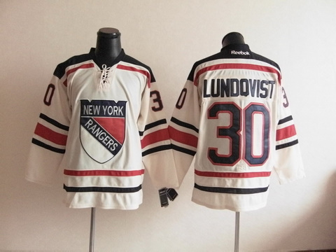 nhl jerseys New York Rangers 30 LUNDQVIST cream jersey