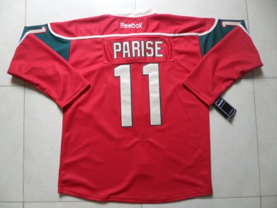 nhl jerseys minnesota wilds #11 parise red(parise)