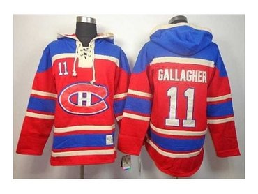 nhl jerseys montreal canadiens #11 gallagher red(pullover hooded sweatshirt)(gallagher)