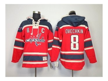nhl jerseys washington capitals #8 alex ovechkin red(pullover hooded sweatshirt patch c)