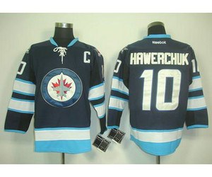 nhl jerseys winnipeg jets #10 hawerchuk blue 2011 new