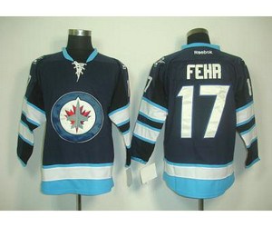 nhl jerseys winnipeg jets #17 fehr blue 2011 new