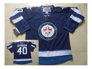 nhl jerseys winnipeg jets #40 setoguchi blue