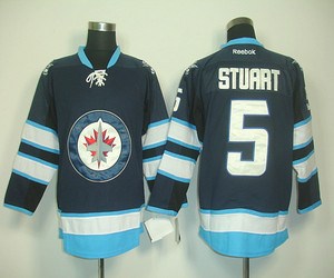 nhl jerseys winnipeg jets #5 stuart blue 2011 new