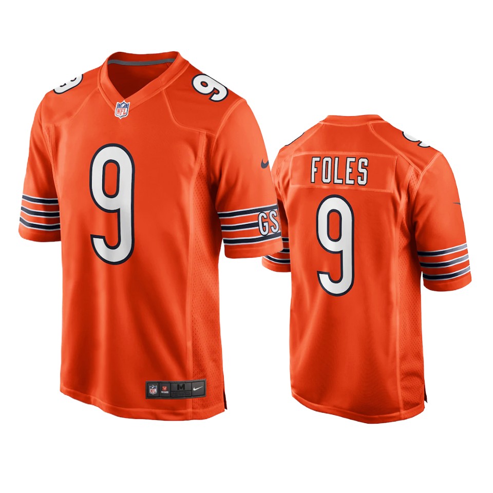 nick foles bears orange game jersey