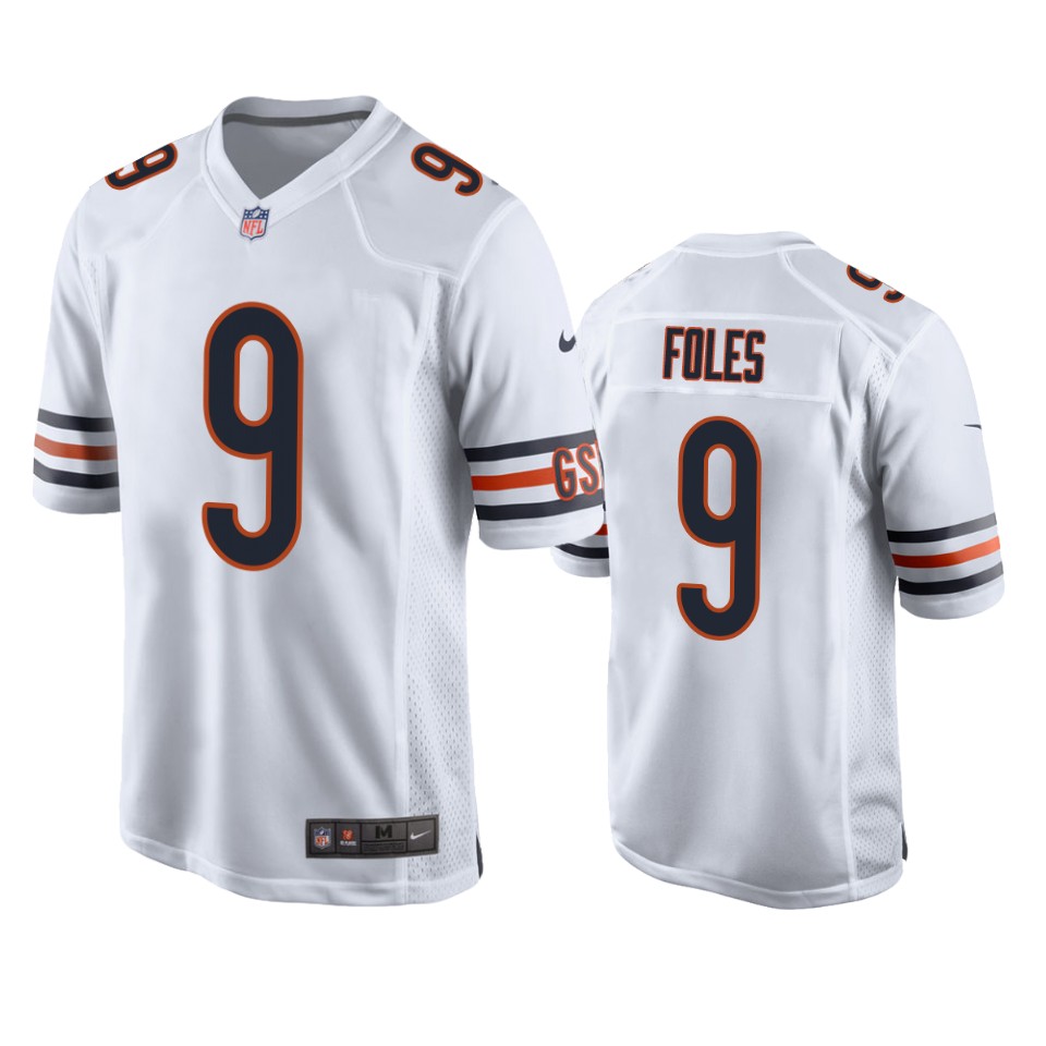 nick foles bears white game jersey