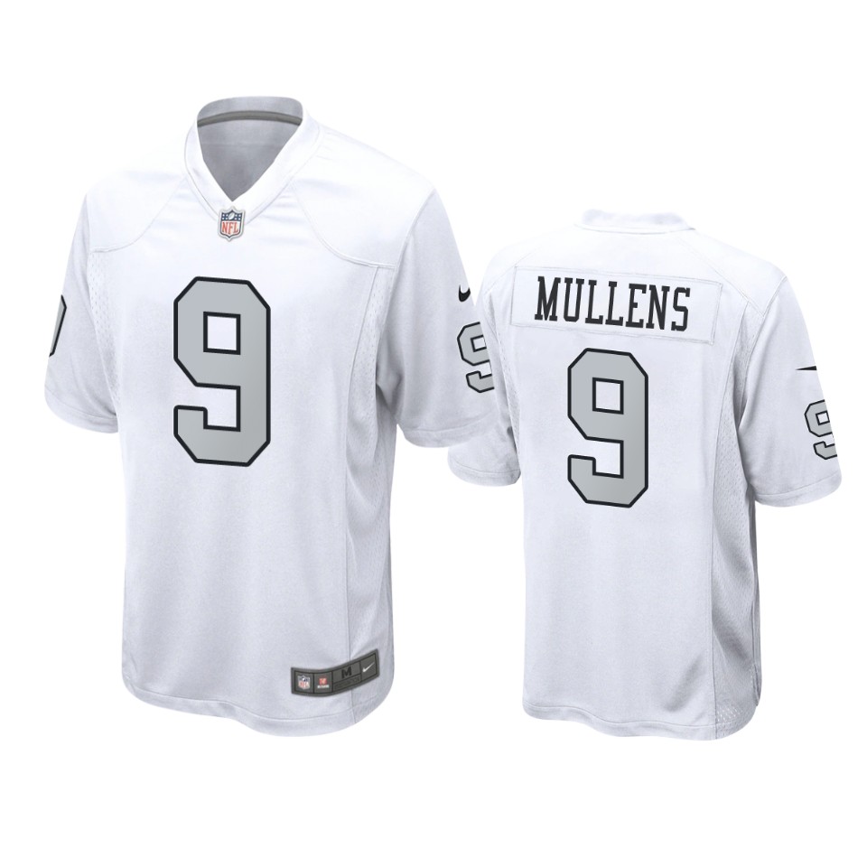 nick mullens raiders white alternate game jersey