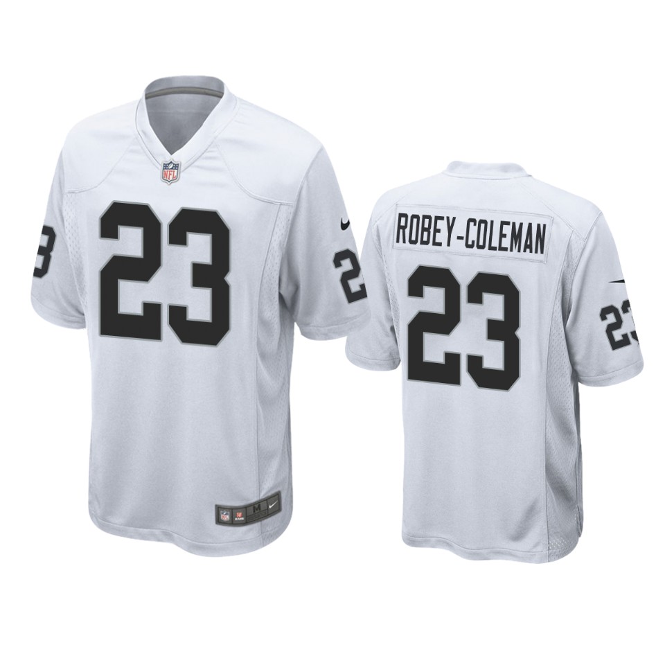 nickell robey coleman raiders white game jersey