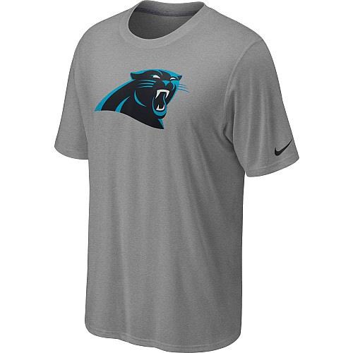 carolina panthers sideline legend authentic logo dri-fit t-shirt - grey