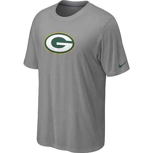 green bay packers sideline legend authentic logo dri-fit t-shirt - grey