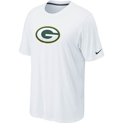 green bay packers sideline legend authentic logo dri-fit t-shirt - white