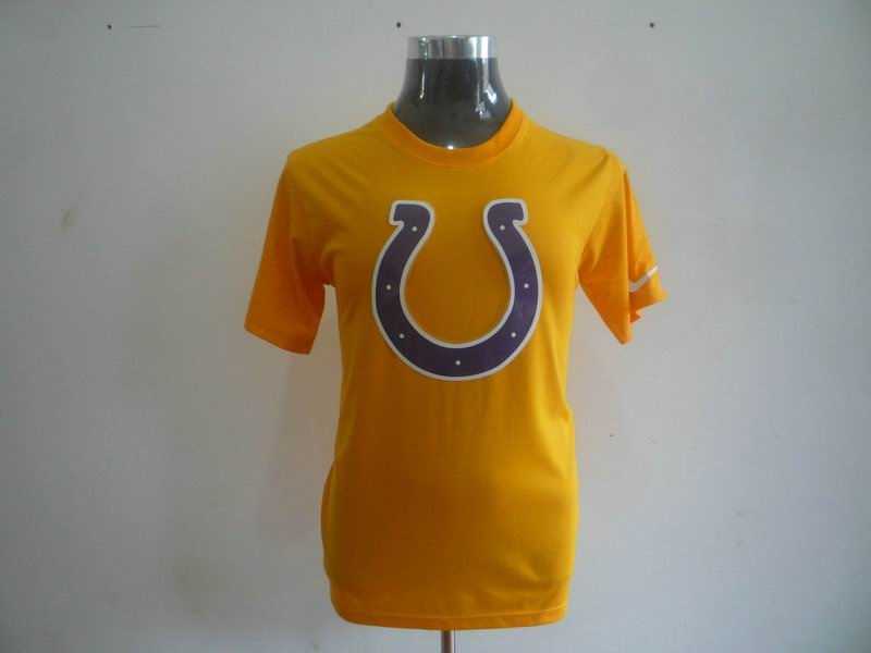 indianapolis colts sideline legend authentic logo dri-fit t-shirt -yellow