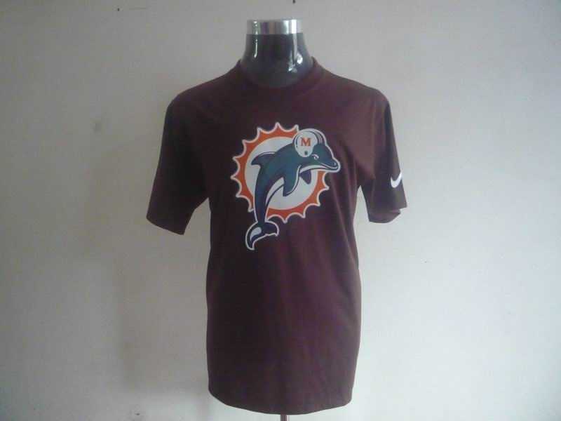 miami dolphins sideline legend authentic logo dri-fit t-shirt brown