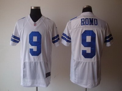 nfl dallas cowboys #9 romo grey white elite jerseys