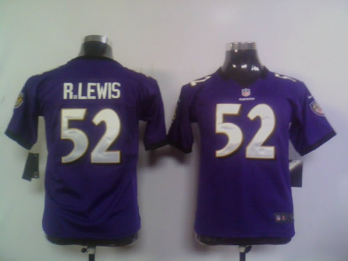 NEW nfl youth baltimore ravens 52 ray lewis purple jerseys
