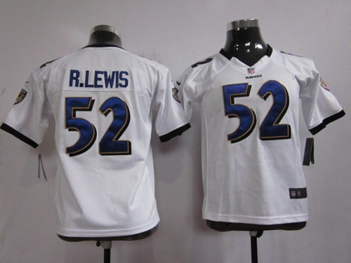 NEW nfl youth baltimore ravens 52 ray lewis white jerseys