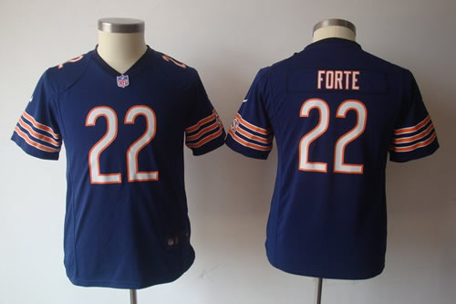 NEW nfl youth chicago bears 22 matt forte d.blue jerseys