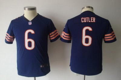 NEW nfl youth chicago bears 6# jay cutler d.blue jerseys