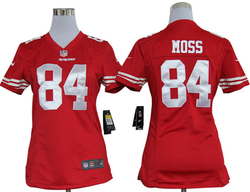women nfl jerseys san francisco 49ers #84 moss red