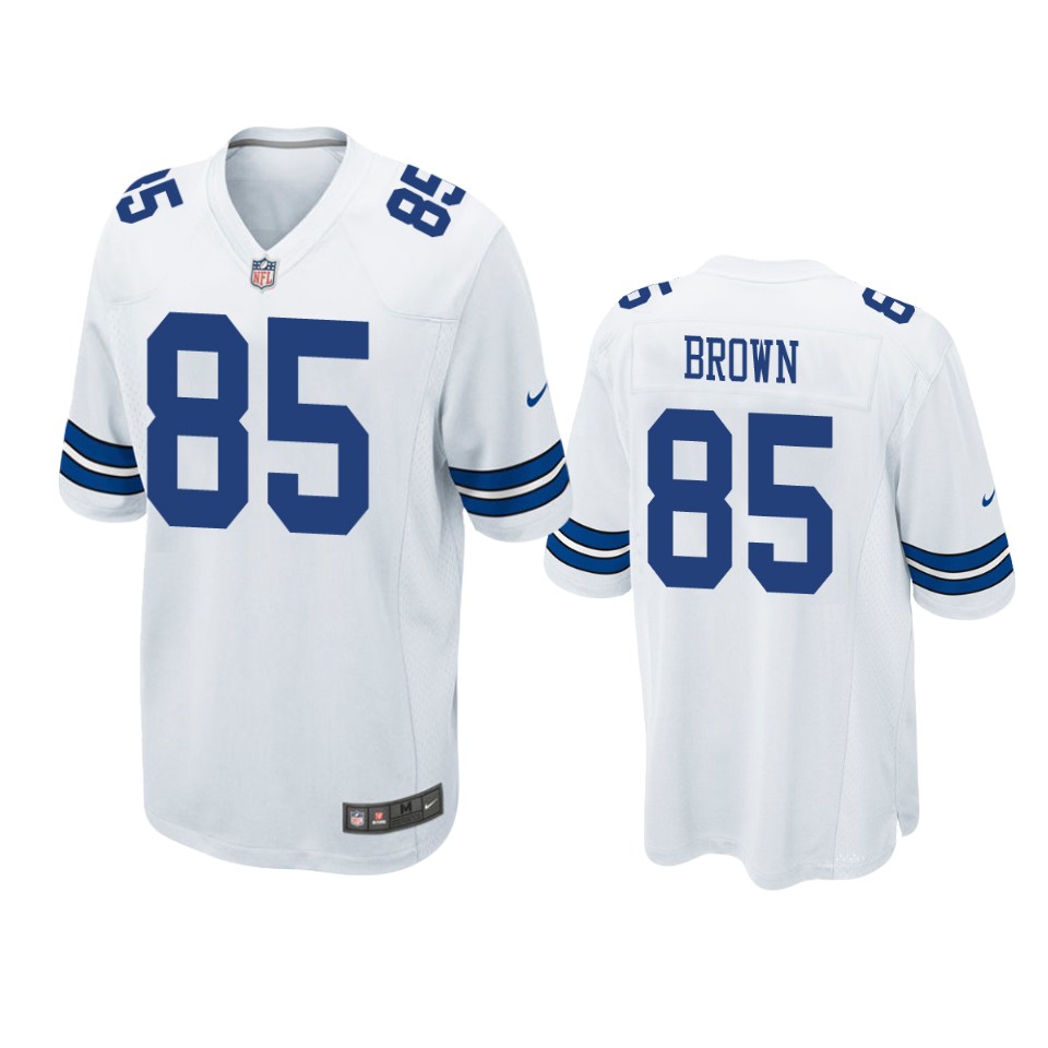 noah brown cowboys white game jersey
