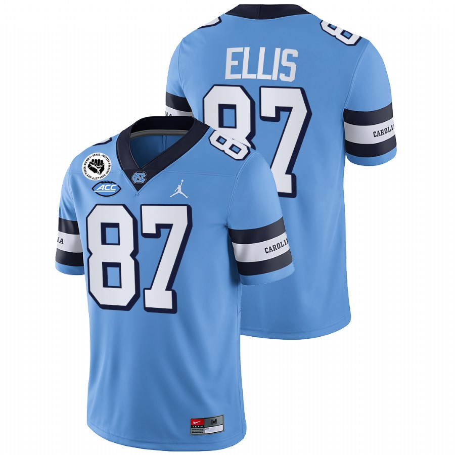 north carolina tar heels greg ellis blue college football alumni jersey