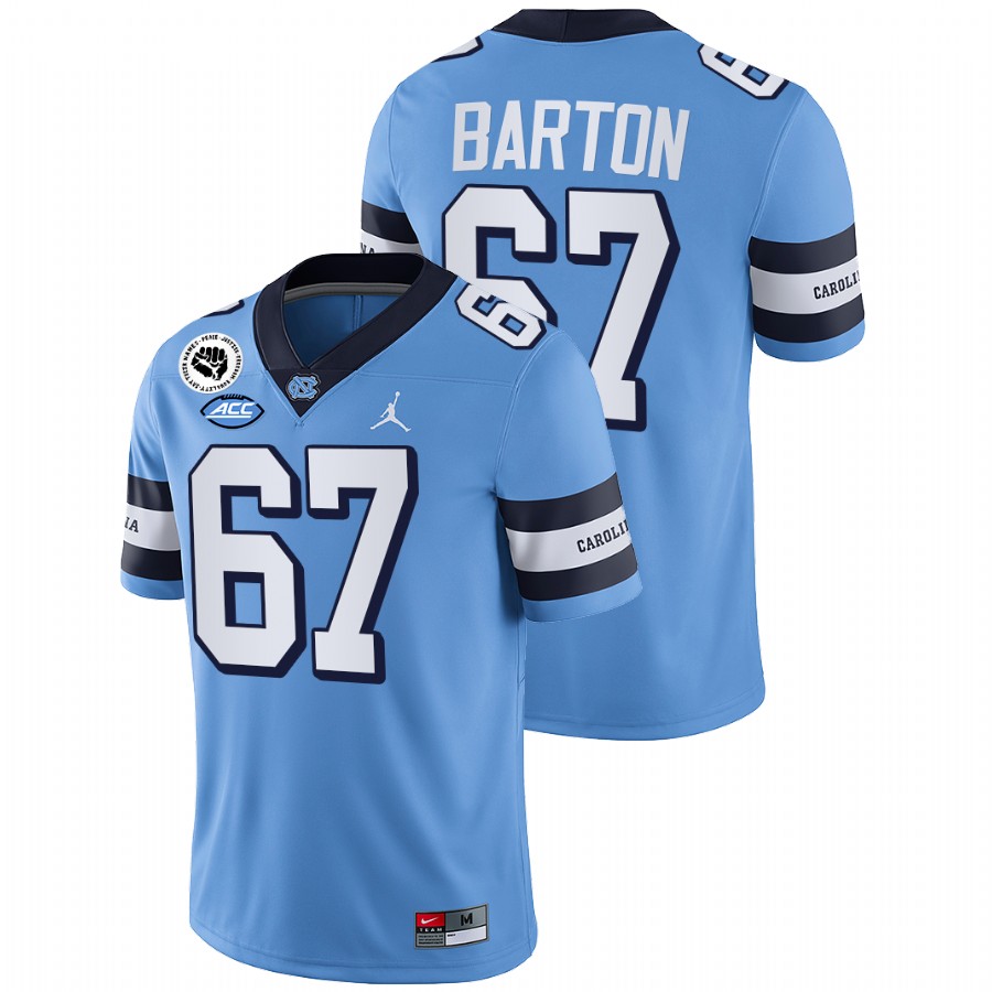 north carolina tar heels harris barton blue college football alumni jersey