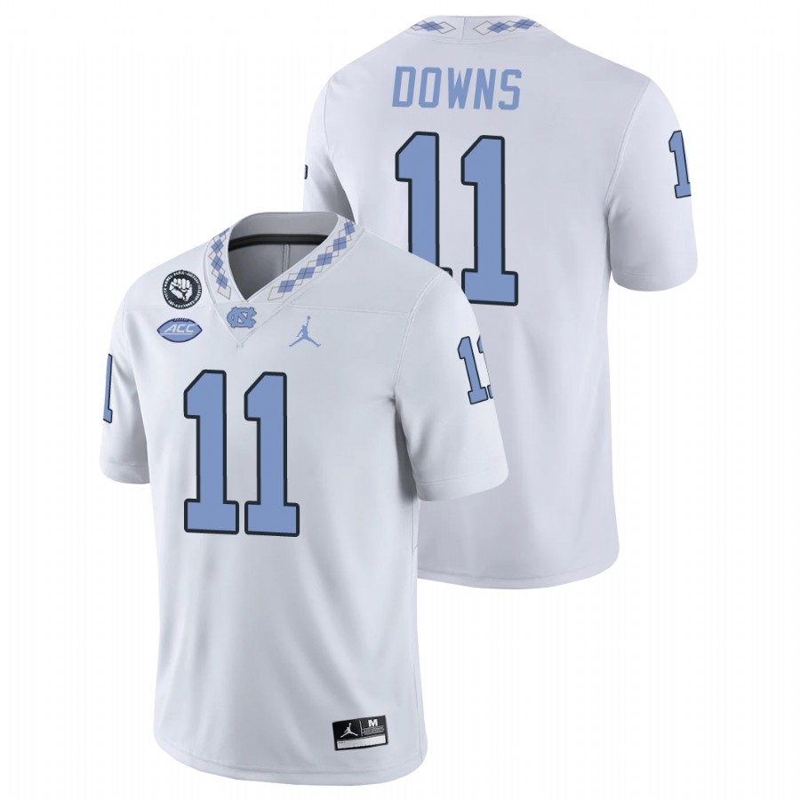 north carolina tar heels josh downs white game football replica jersey